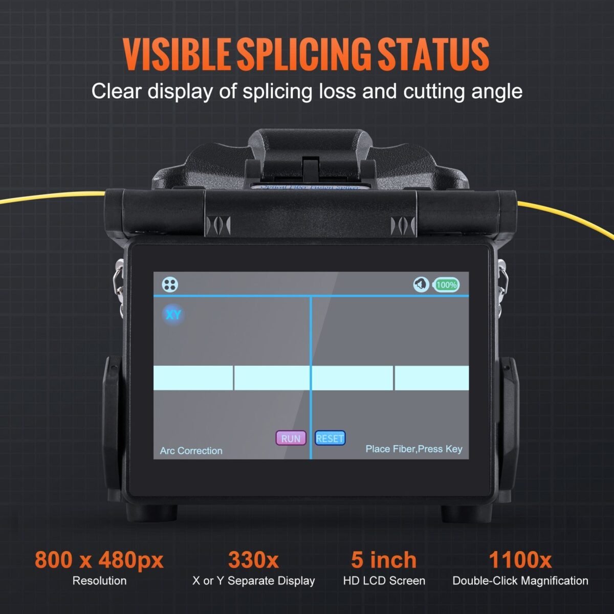 VEVOR ALK-T7 Fiber Fusion Splicer 6 Motors - Image 10