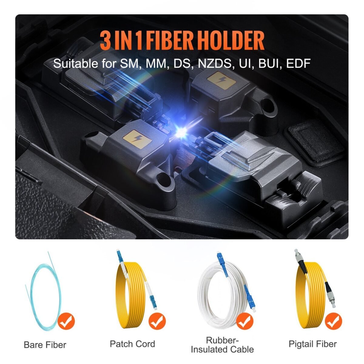 VEVOR ALK-T7 Fiber Fusion Splicer 6 Motors - Image 9