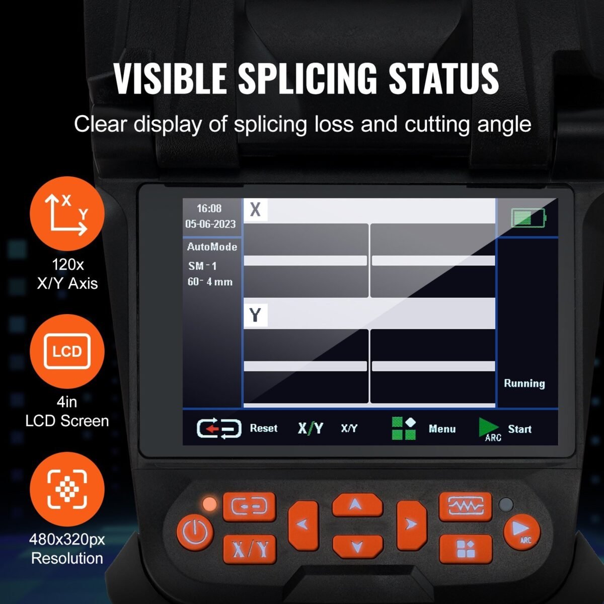 VEVOR ALK-T1 Fiber Fusion Splicer 6 Motors - Image 11