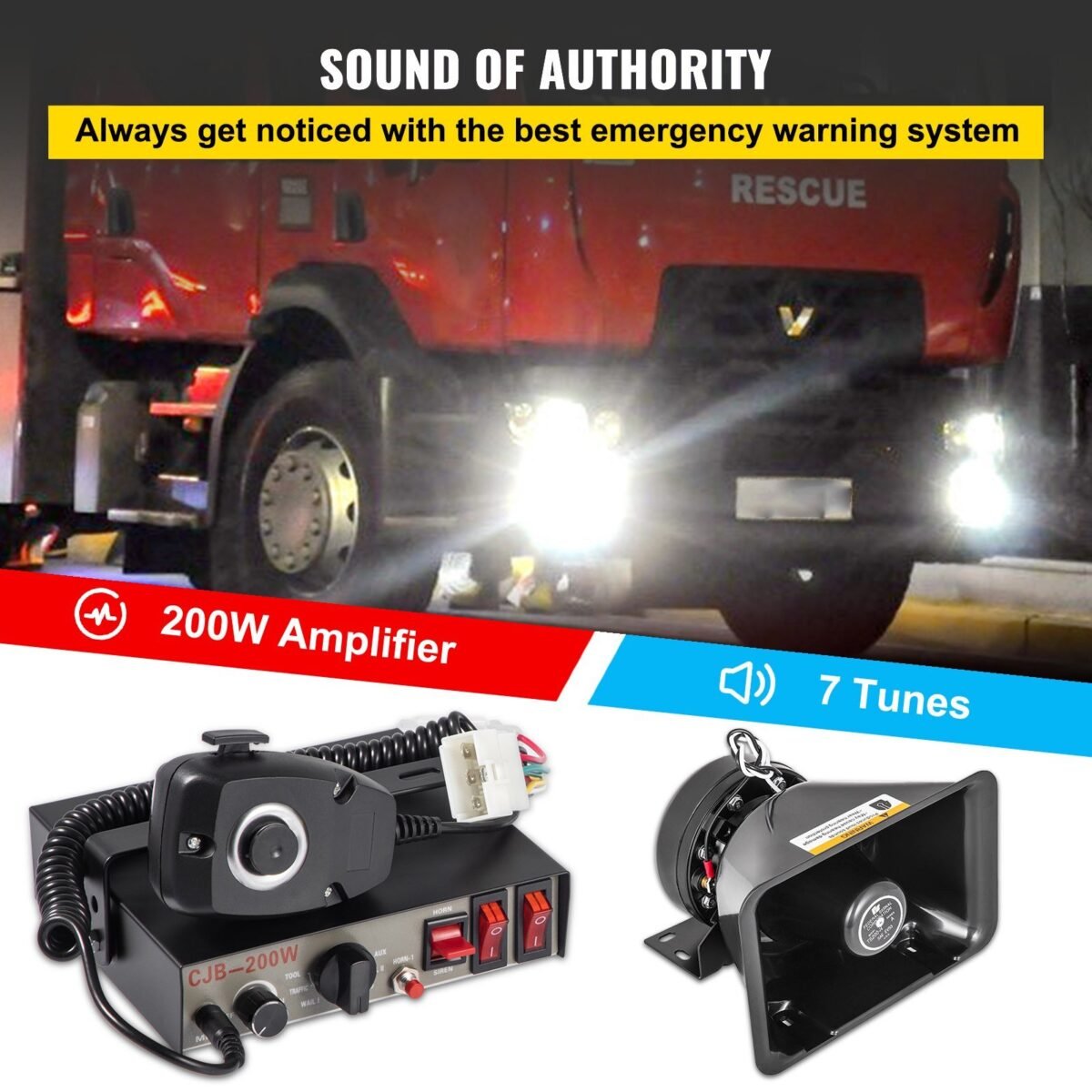 VEVOR 200W Car Warning Alarm - Image 12