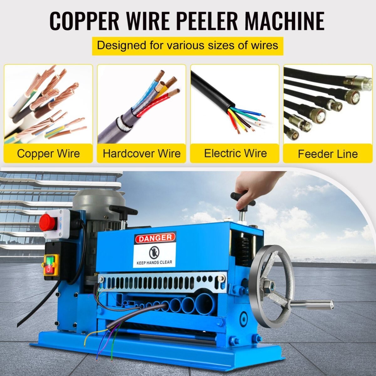 VEVOR Wire Stripping Machine DA 0.06 inch -1.5 inch - Image 12