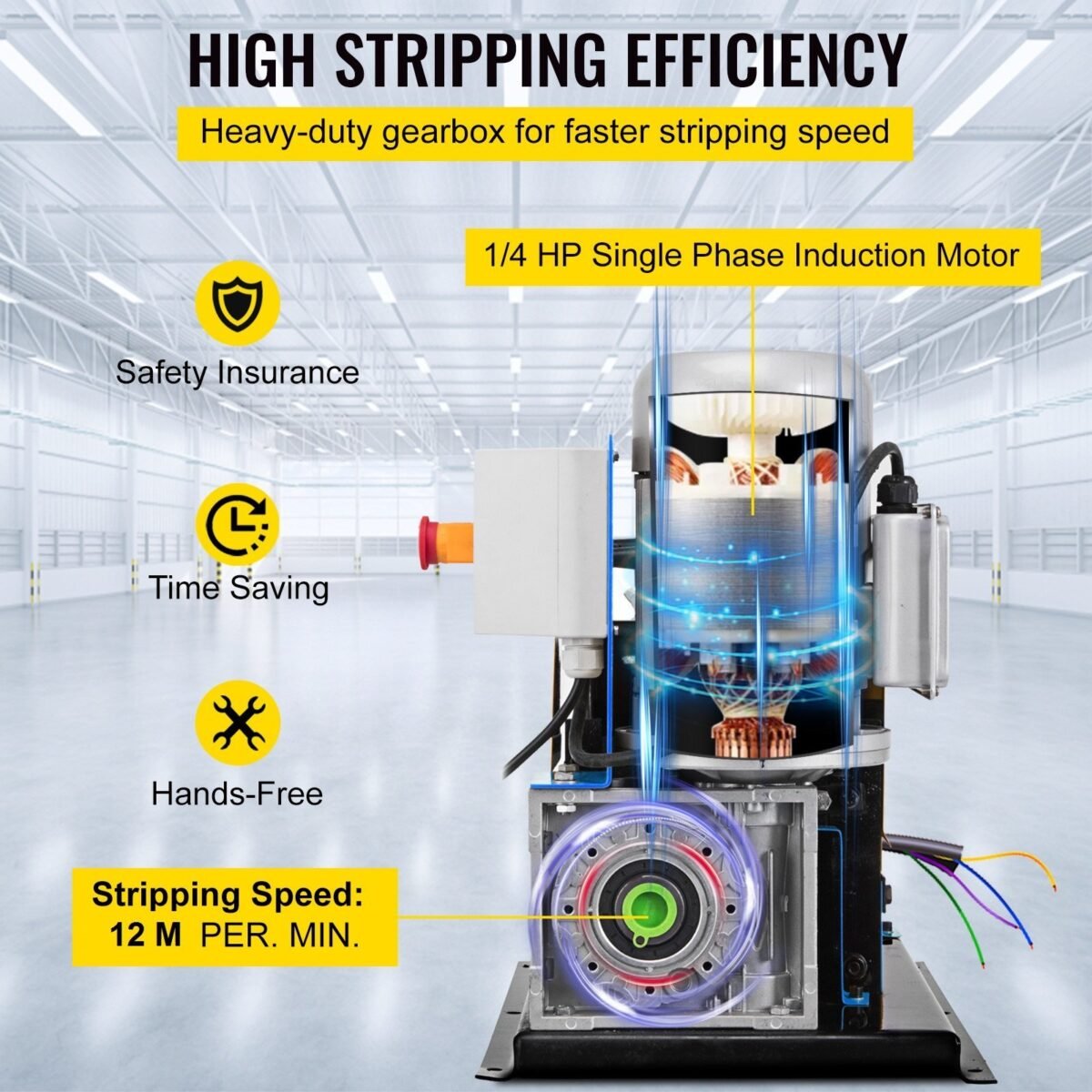 VEVOR Wire Stripping Machine DA 0.06 inch -1.5 inch - Image 9