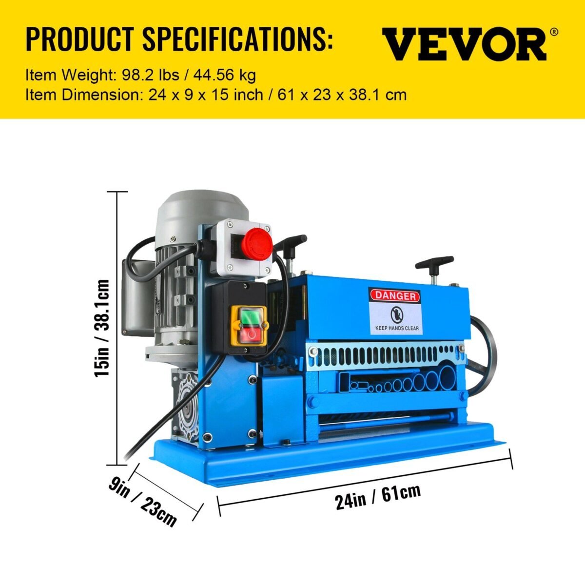 VEVOR Wire Stripping Machine DA 0.06 inch -1.5 inch - Image 7