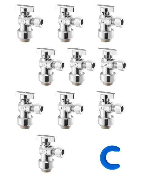 VEVOR JF-84 10 Pack Angle Stop Valve Push-to-Connect