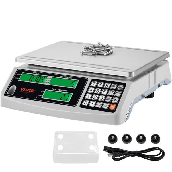 VEVOR KF-H2C Industrial Counting Scale, 30 kg x 1 g, Digital Scale for Parts & Coins