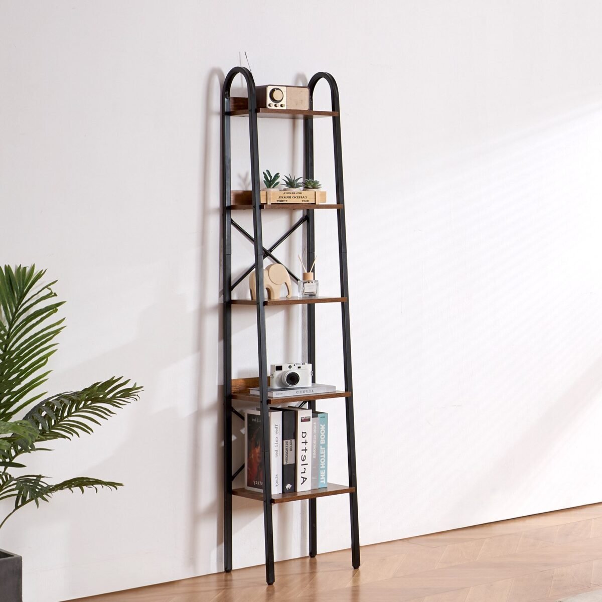 VEVOR YJX-BS002 Metal Bookshelf Rustic Bookshelf 5-Tier - Image 6