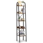 VEVOR YJX-BS002 Metal Bookshelf Rustic Bookshelf 5-Tier