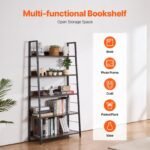 VEVOR C240729W-01 Metal Bookshelf Rustic Bookcase 5-Tier - Image 11