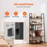 VEVOR C240729W-01 Metal Bookshelf Rustic Bookcase 5-Tier - Image 10