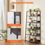 VEVOR C240729W-01 Metal Bookshelf Rustic Bookcase 5-Tier - Image 8