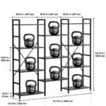 VEVOR C240729W-04 Metal Bookshelf Rustic Bookshelf 11-Tier - Image 12