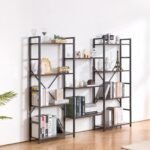 VEVOR C240729W-04 Metal Bookshelf Rustic Bookshelf 11-Tier - Image 6