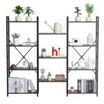 VEVOR C240729W-04 Metal Bookshelf Rustic Bookshelf 11-Tier - Image 4