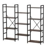 VEVOR C240729W-04 Metal Bookshelf Rustic Bookshelf 11-Tier - Image 3