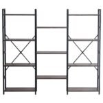 VEVOR C240729W-04 Metal Bookshelf Rustic Bookshelf 11-Tier - Image 5