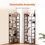 VEVOR C240729W-05 Metal Bookshelf Rustic Bookshelf 14-Tier - Image 9