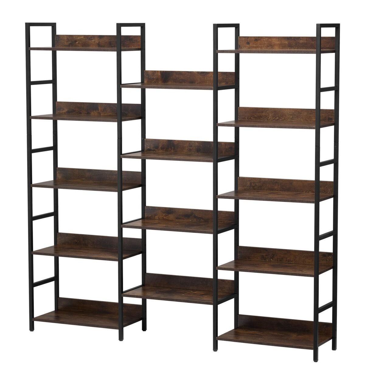 VEVOR C240729W-05 Metal Bookshelf Rustic Bookshelf 14-Tier - Image 3