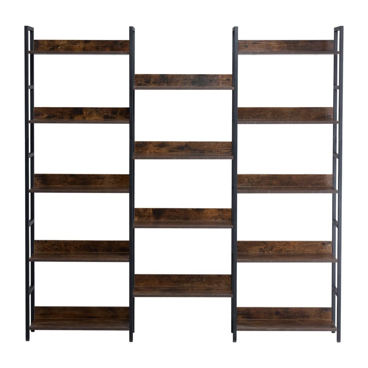 VEVOR C240729W-05 Metal Bookshelf Rustic Bookshelf 14-Tier - Image 5