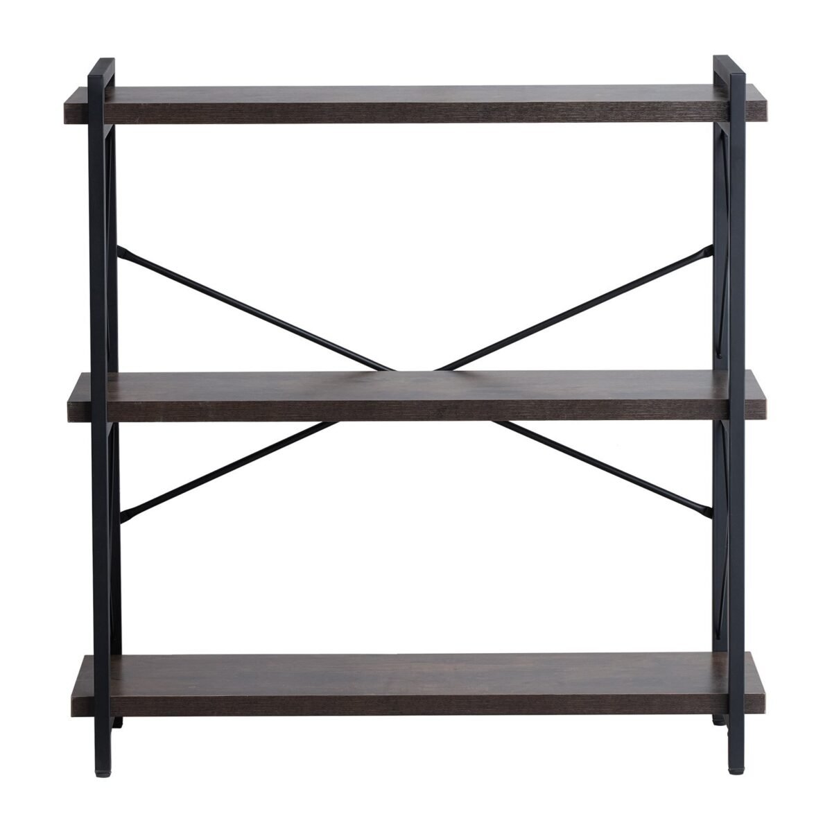VEVOR C240729W-02 Metal Bookshelf Rustic Bookshelf 3-Tier - Image 5