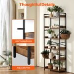 VEVOR YJX-BS003 Metal Bookshelf Rustic Bookshelf 6-Tier - Image 8
