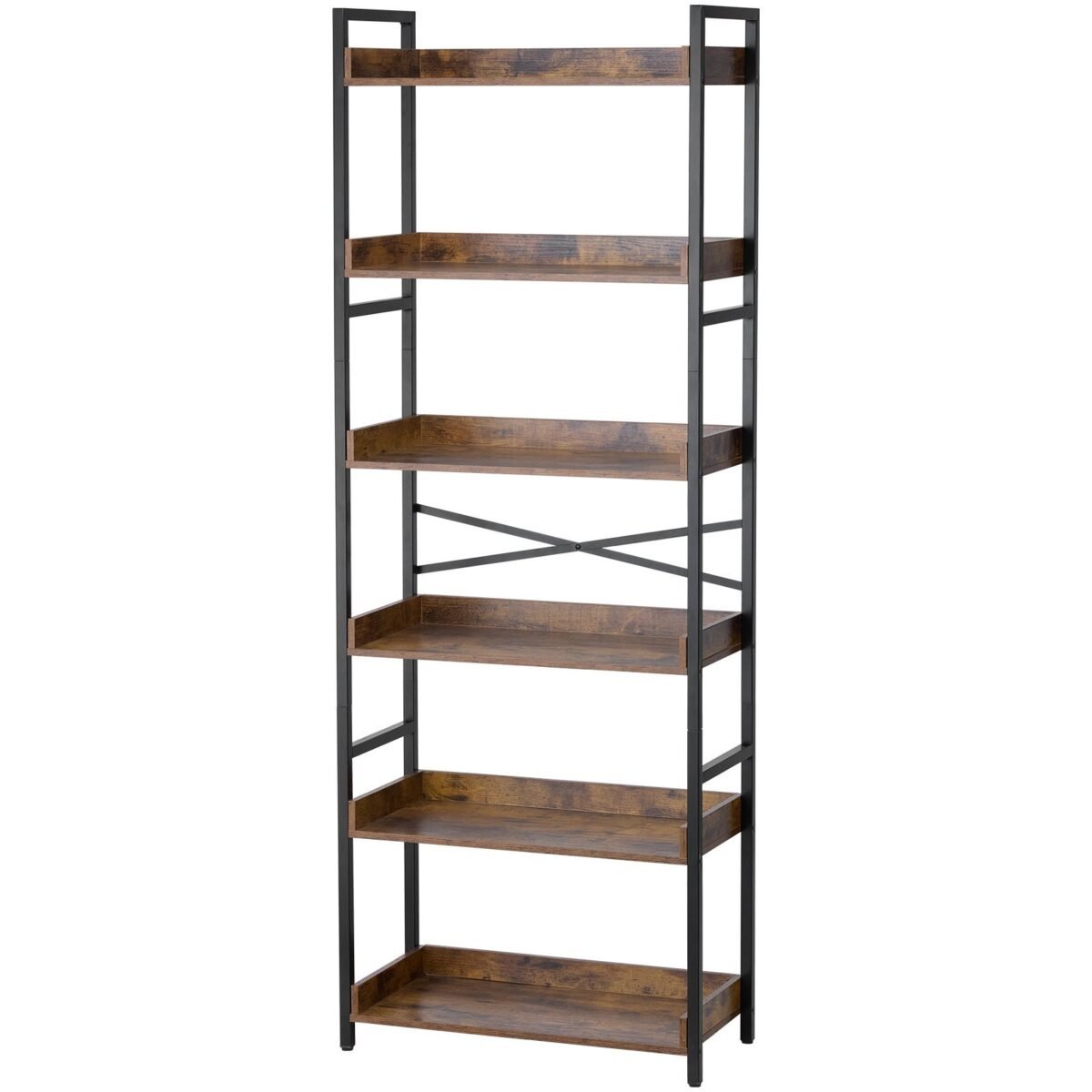 VEVOR YJX-BS003 Metal Bookshelf Rustic Bookshelf 6-Tier - Image 3