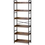 VEVOR YJX-BS003 Metal Bookshelf Rustic Bookshelf 6-Tier - Image 3