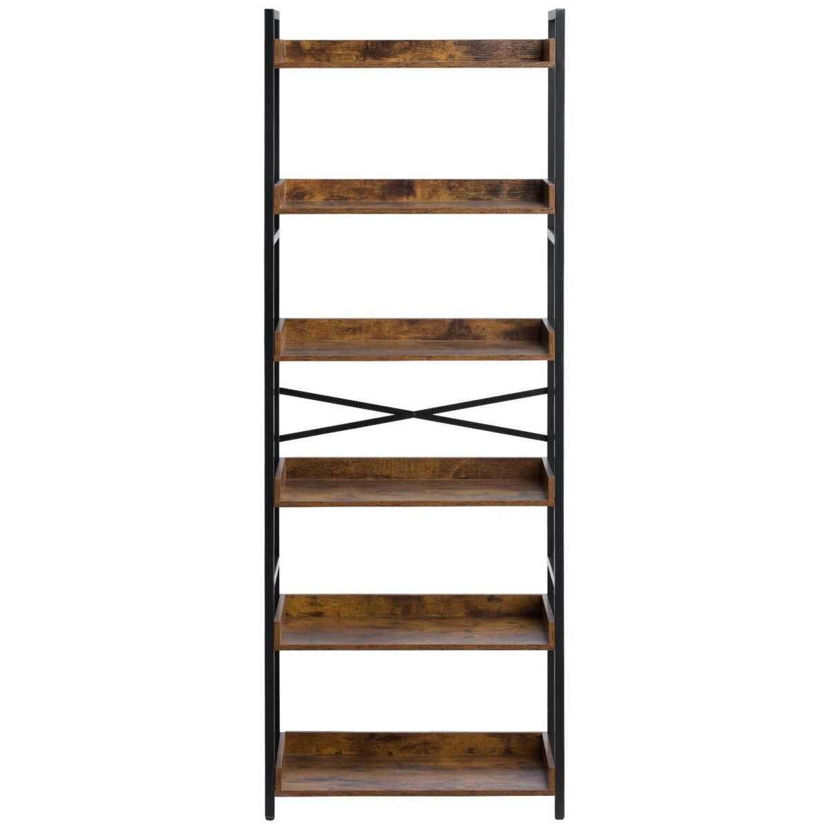 VEVOR YJX-BS003 Metal Bookshelf Rustic Bookshelf 6-Tier - Image 5