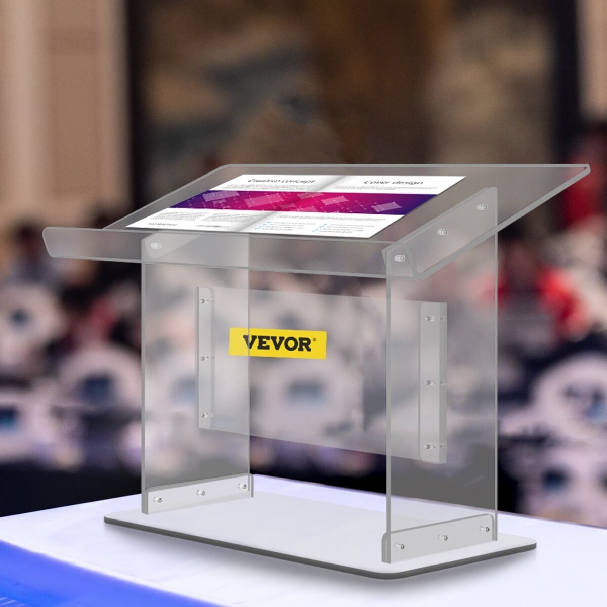 VEVOR Tabletop Acrylic Podium 19.5" Tall - Image 6