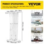 VEVOR Acrylic Podium 45" Tall Plexiglass - Image 7
