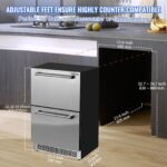 VEVOR BC-145WS 24" Undercounter Refrigerator, 2 Drawer Built-in Beverage Refrigerator - Image 9