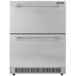 VEVOR BC-145WS 24" Undercounter Refrigerator, 2 Drawer Built-in Beverage Refrigerator - Image 4