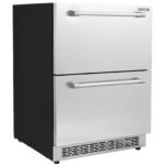 VEVOR BC-145WS 24" Undercounter Refrigerator, 2 Drawer Built-in Beverage Refrigerator - Image 2
