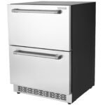 VEVOR BC-145WS 24" Undercounter Refrigerator, 2 Drawer Built-in Beverage Refrigerator - Image 5