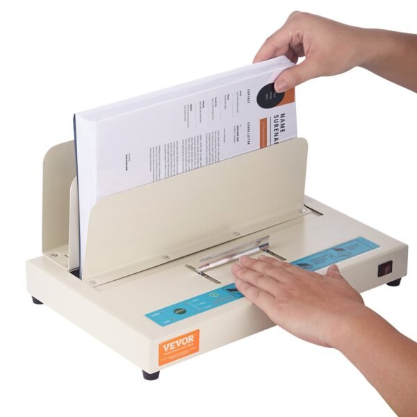 VEVOR SK5000 Thermal Binding Machine, 500 Sheets Capacity Book Binding Machine, Thermal Book Binder 50mm Binding Thickness A3(Short Edge)/A4/A5 Document, with Infrared Optical Detection