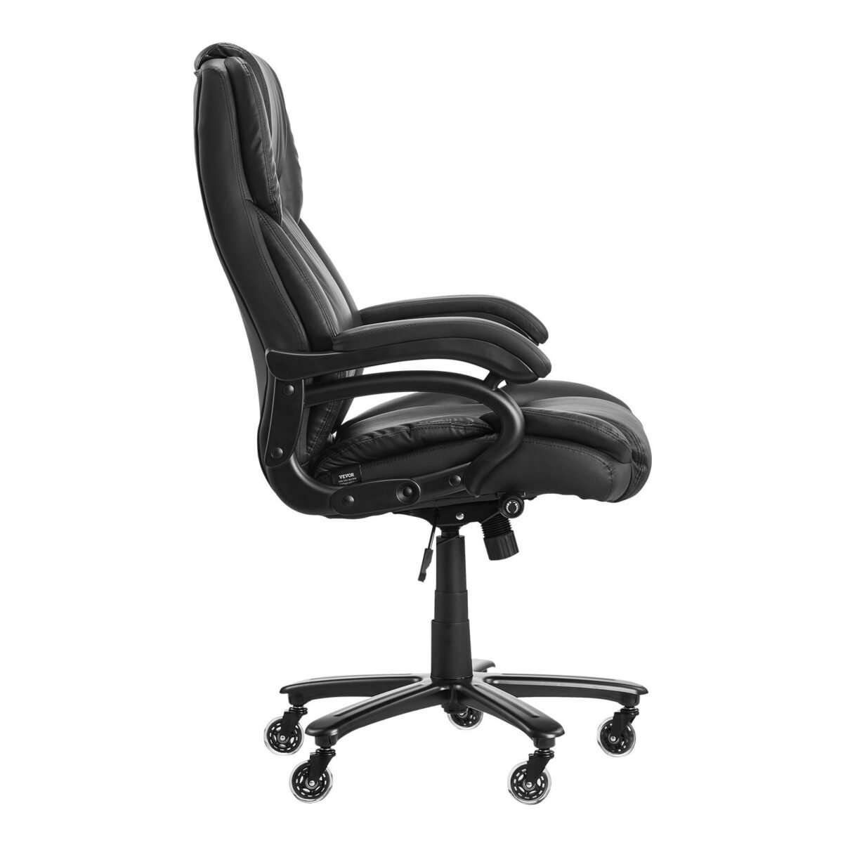 VEVOR HC-2851 Executive Office Chair, 500lbs Capacity with Adjustable Lumbar Support, High Back PU Leather Office Chair Ergonomic for Back Pain, Black - Image 5