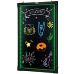 VEVOR A34 Wall-mounted 3040 LED Message Writing Board, 16"x12" Illuminated Erasable Lighted Chalkboard, Neon Effect Menu Sign Board, Drawing Board with 8 Fluorescent Chalk Markers and Remote Control, for Home Wedding Shop - Image 4