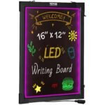 VEVOR A34 Wall-mounted 3040 LED Message Writing Board, 16"x12" Illuminated Erasable Lighted Chalkboard, Neon Effect Menu Sign Board, Drawing Board with 8 Fluorescent Chalk Markers and Remote Control, for Home Wedding Shop - Image 3