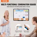 VEVOR A210-1824CPW Cork Board for Walls, Double-Sided Cork 24" x 18" Bulletin Board Vision Board, Push Pin Board with Framed for Office Home and School - Image 12