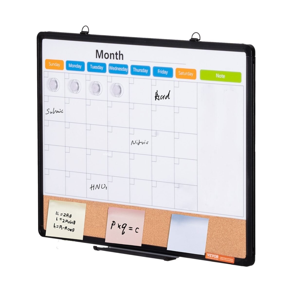 VEVOR A210-1824CPW Cork Board for Walls, Double-Sided Cork 24" x 18" Bulletin Board Vision Board, Push Pin Board with Framed for Office Home and School - Image 4