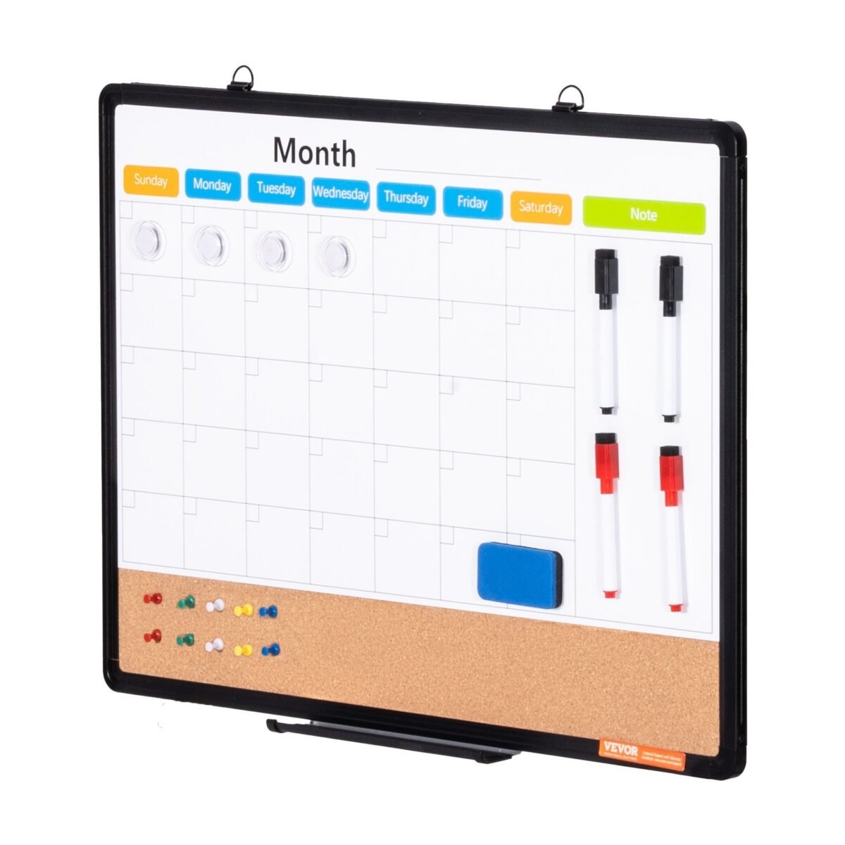 VEVOR A210-1824CPW Cork Board for Walls, Double-Sided Cork 24" x 18" Bulletin Board Vision Board, Push Pin Board with Framed for Office Home and School - Image 3