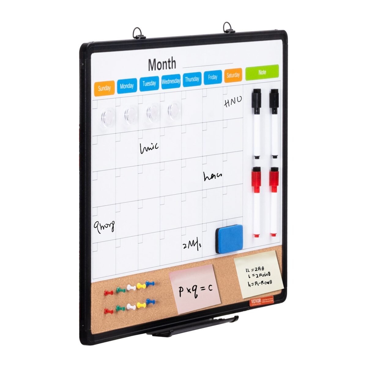 VEVOR A210-1824CPW Cork Board for Walls, Double-Sided Cork 24" x 18" Bulletin Board Vision Board, Push Pin Board with Framed for Office Home and School - Image 2