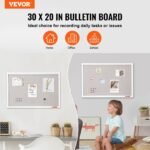 VEVOR MPL-2030 30"x20" White Cork Board with Linen Surface – Stylish Wall-Mounted Bulletin Board for Home, School, Office – Elegant & Functional Noticeboard - Image 12