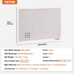 VEVOR MPL-2030 30"x20" White Cork Board with Linen Surface – Stylish Wall-Mounted Bulletin Board for Home, School, Office – Elegant & Functional Noticeboard - Image 7