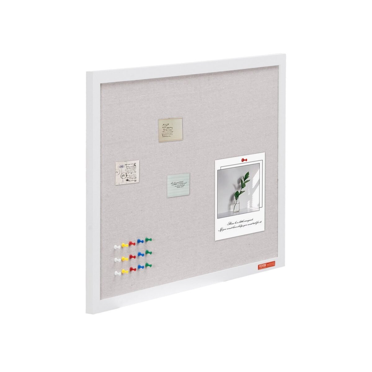 VEVOR MPL-2030 30"x20" White Cork Board with Linen Surface – Stylish Wall-Mounted Bulletin Board for Home, School, Office – Elegant & Functional Noticeboard - Image 2