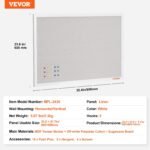 VEVOR CCB-2436 36"x24" White Cork Board with Linen Surface – Stylish Wall-Mounted Bulletin Board for Home, School, Office – Elegant & Functional Noticeboard - Image 7