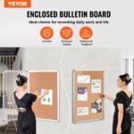 VEVOR CCB-2436 36"x24" Enclosed Cork Board with Aluminum Frame – Lockable Bulletin Board with Acrylic Door & 2 Keys – Weather-Resistant Wall Display Case for School, Home, Office - Image 12