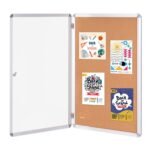 VEVOR CCB-2436 36"x24" Enclosed Cork Board with Aluminum Frame – Lockable Bulletin Board with Acrylic Door & 2 Keys – Weather-Resistant Wall Display Case for School, Home, Office - Image 2