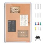 VEVOR CCB-2436 36"x24" Enclosed Cork Board with Aluminum Frame – Lockable Bulletin Board with Acrylic Door & 2 Keys – Weather-Resistant Wall Display Case for School, Home, Office - Image 5