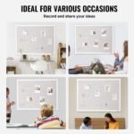 VEVOR MPL-4836 48"x36" White Cork Board with Linen Surface Wall-Mounted Bulletin Board - Image 8