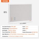 VEVOR MPL-4836 48"x36" White Cork Board with Linen Surface Wall-Mounted Bulletin Board - Image 7